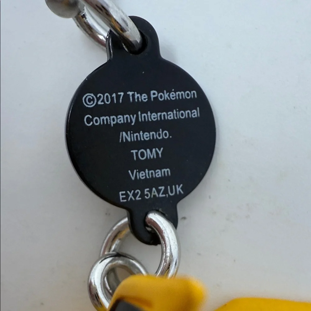 Pokémon Jolteon Mini Figure with Blue Strap and Tag TOMY 2017